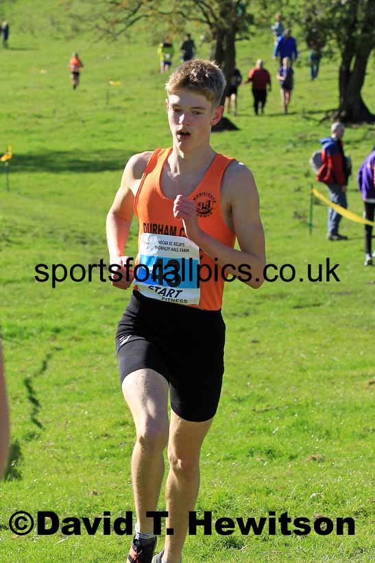 Mens under-17s, 2022 NECAA Cross Country Relays, Thornley Hall Farm, Peterlee, County Durham, October 15th. Photo: David T. Hewitson/Sports for All Pics